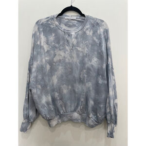 Young Fabulous & Broke Tie Dye Sweatshirt XS Blue Hippie Boho Oversized Relaxed